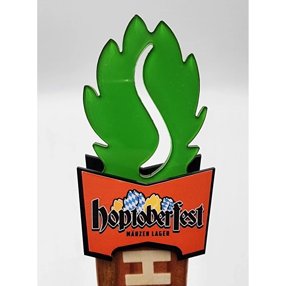 HOPTOBER FEST MARZEN LAGER BEER BAR TAP HANDLE HOP VALLEY WOOD‎ LOOK